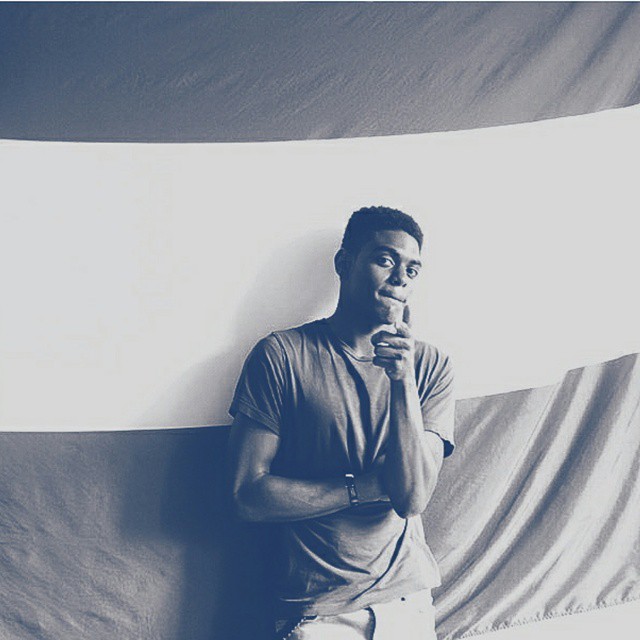Me in fron of a flag